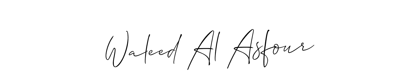 Make a beautiful signature design for name Waleed Al Asfour. Use this online signature maker to create a handwritten signature for free. Waleed Al Asfour signature style 2 images and pictures png