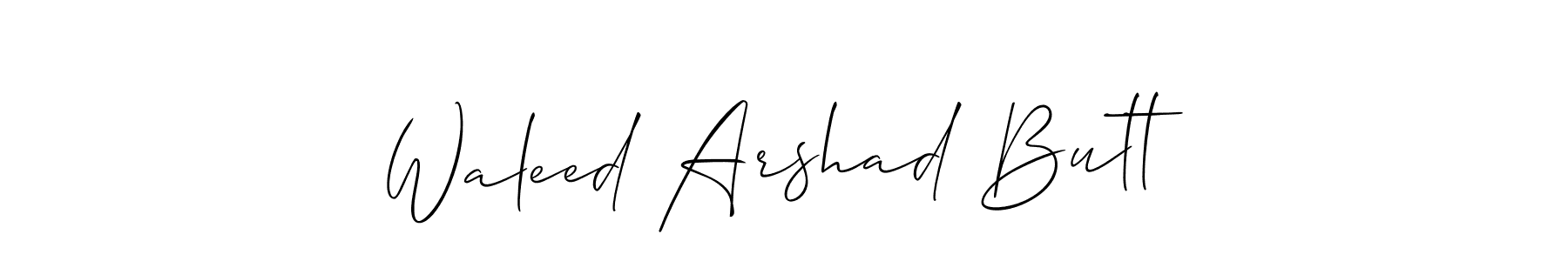 You should practise on your own different ways (Allison_Script) to write your name (Waleed Arshad Butt) in signature. don't let someone else do it for you. Waleed Arshad Butt signature style 2 images and pictures png