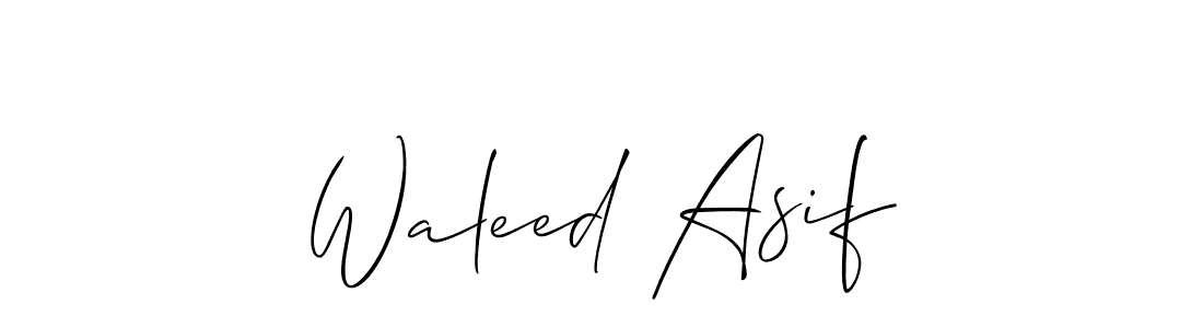 Also we have Waleed Asif name is the best signature style. Create professional handwritten signature collection using Allison_Script autograph style. Waleed Asif signature style 2 images and pictures png