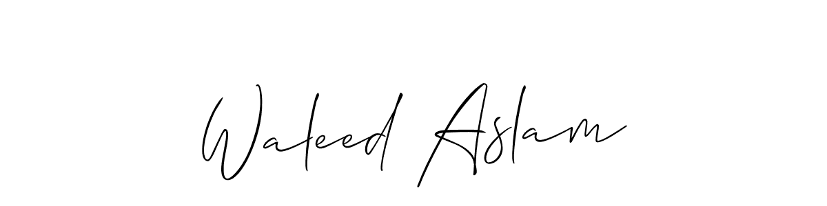 Similarly Allison_Script is the best handwritten signature design. Signature creator online .You can use it as an online autograph creator for name Waleed Aslam. Waleed Aslam signature style 2 images and pictures png