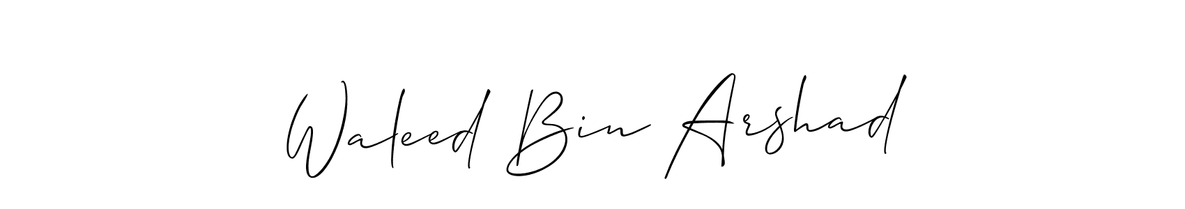 How to make Waleed Bin Arshad signature? Allison_Script is a professional autograph style. Create handwritten signature for Waleed Bin Arshad name. Waleed Bin Arshad signature style 2 images and pictures png