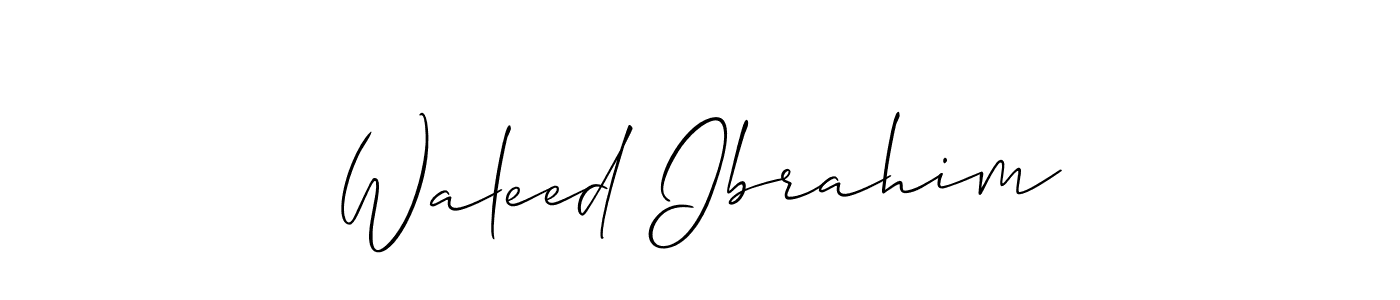 Also we have Waleed Ibrahim name is the best signature style. Create professional handwritten signature collection using Allison_Script autograph style. Waleed Ibrahim signature style 2 images and pictures png