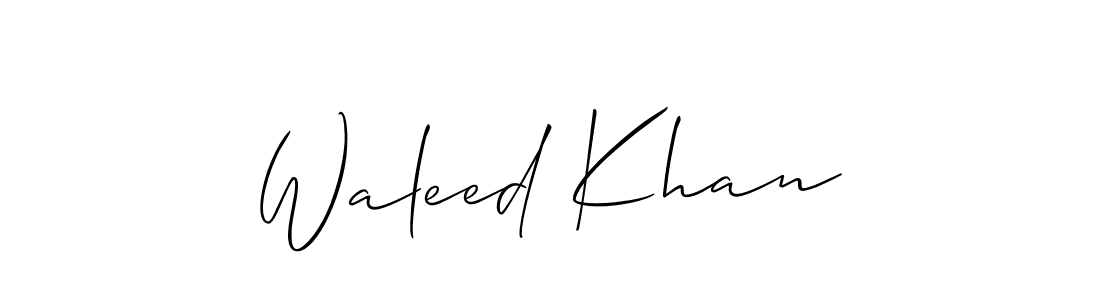 Make a beautiful signature design for name Waleed Khan. With this signature (Allison_Script) style, you can create a handwritten signature for free. Waleed Khan signature style 2 images and pictures png