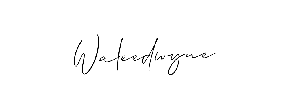 Make a beautiful signature design for name Waleedwyne. With this signature (Allison_Script) style, you can create a handwritten signature for free. Waleedwyne signature style 2 images and pictures png