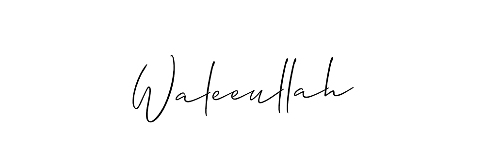Waleeullah stylish signature style. Best Handwritten Sign (Allison_Script) for my name. Handwritten Signature Collection Ideas for my name Waleeullah. Waleeullah signature style 2 images and pictures png