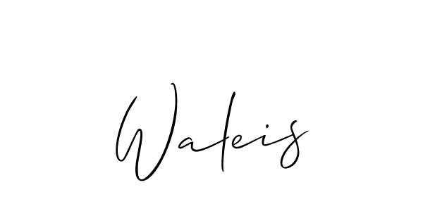 It looks lik you need a new signature style for name Waleis. Design unique handwritten (Allison_Script) signature with our free signature maker in just a few clicks. Waleis signature style 2 images and pictures png