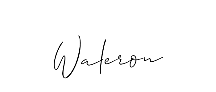 How to Draw Waleron signature style? Allison_Script is a latest design signature styles for name Waleron. Waleron signature style 2 images and pictures png