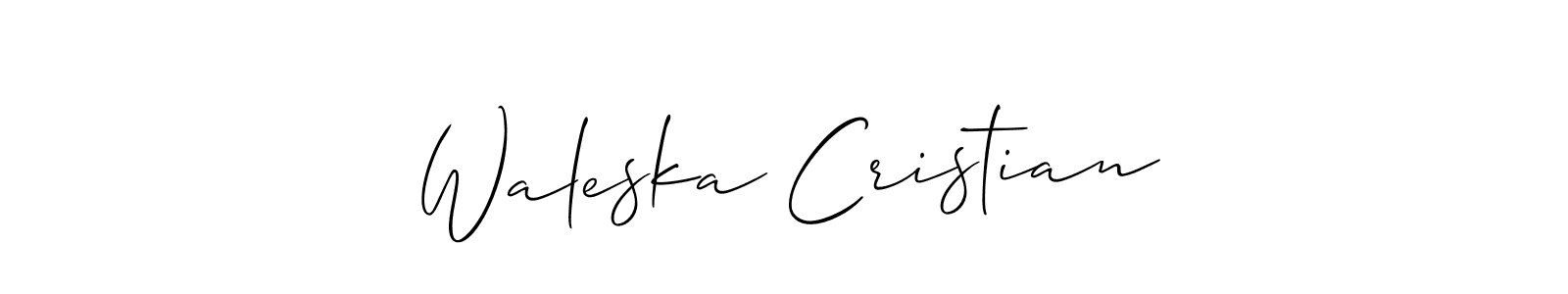 This is the best signature style for the Waleska Cristian name. Also you like these signature font (Allison_Script). Mix name signature. Waleska Cristian signature style 2 images and pictures png