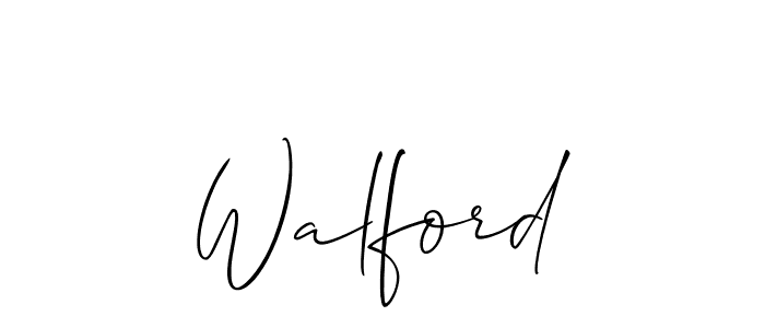 You should practise on your own different ways (Allison_Script) to write your name (Walford) in signature. don't let someone else do it for you. Walford signature style 2 images and pictures png