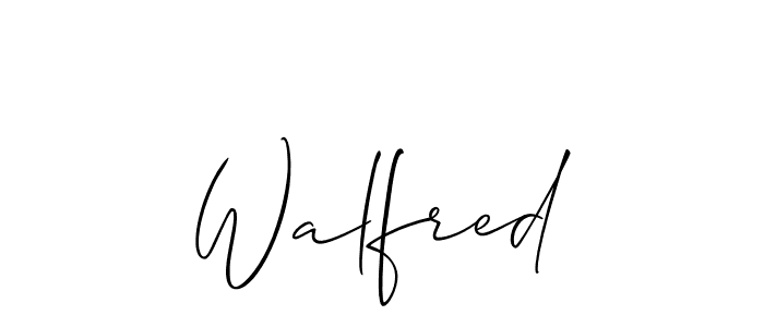 How to make Walfred signature? Allison_Script is a professional autograph style. Create handwritten signature for Walfred name. Walfred signature style 2 images and pictures png