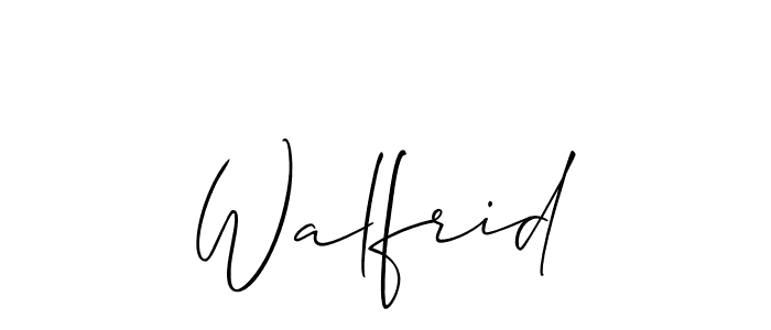 Similarly Allison_Script is the best handwritten signature design. Signature creator online .You can use it as an online autograph creator for name Walfrid. Walfrid signature style 2 images and pictures png