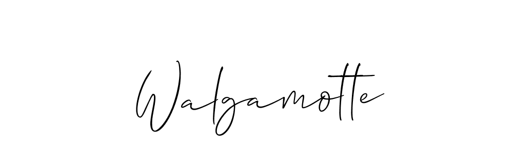 Make a beautiful signature design for name Walgamotte. With this signature (Allison_Script) style, you can create a handwritten signature for free. Walgamotte signature style 2 images and pictures png