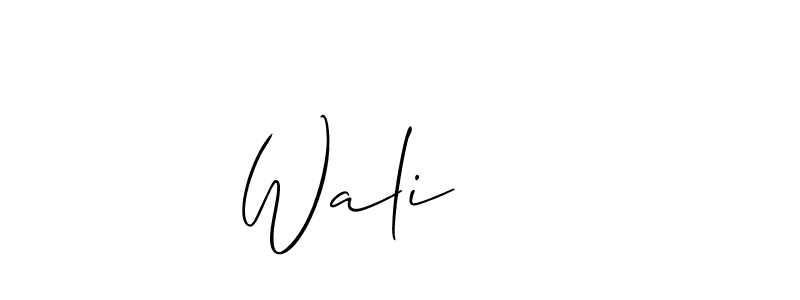 How to make Wali     name signature. Use Allison_Script style for creating short signs online. This is the latest handwritten sign. Wali     signature style 2 images and pictures png