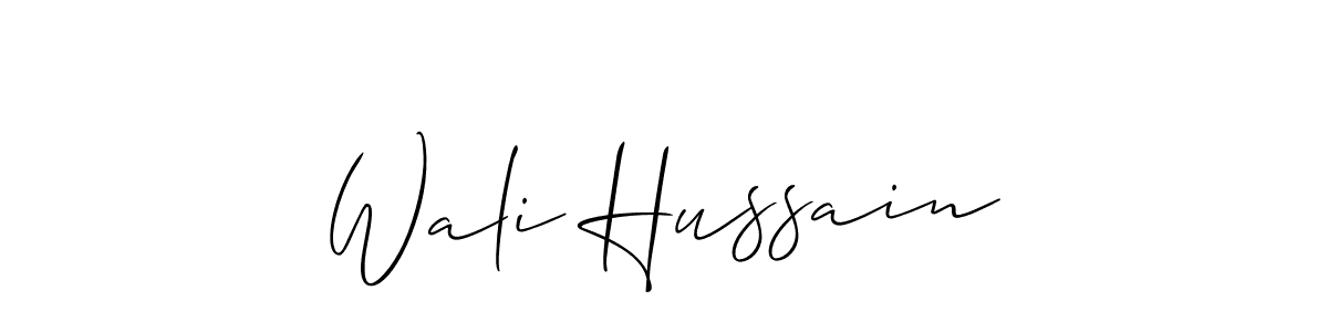 Make a beautiful signature design for name Wali Hussain. Use this online signature maker to create a handwritten signature for free. Wali Hussain signature style 2 images and pictures png