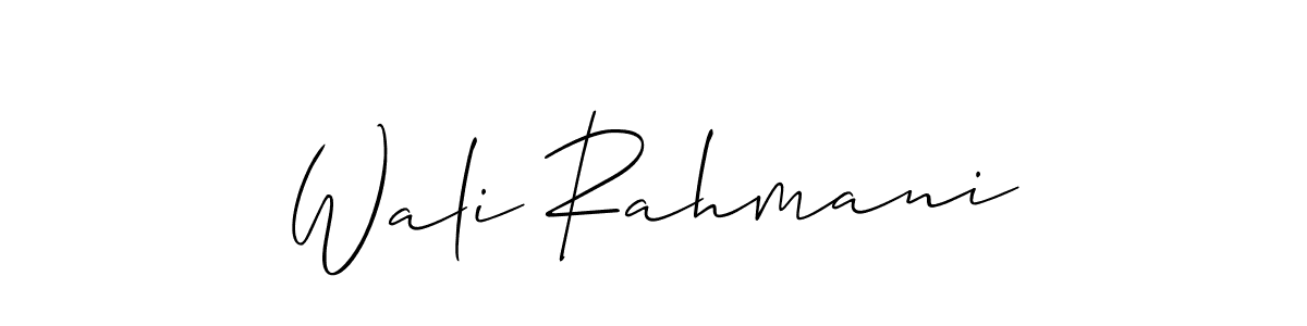 Once you've used our free online signature maker to create your best signature Allison_Script style, it's time to enjoy all of the benefits that Wali Rahmani name signing documents. Wali Rahmani signature style 2 images and pictures png