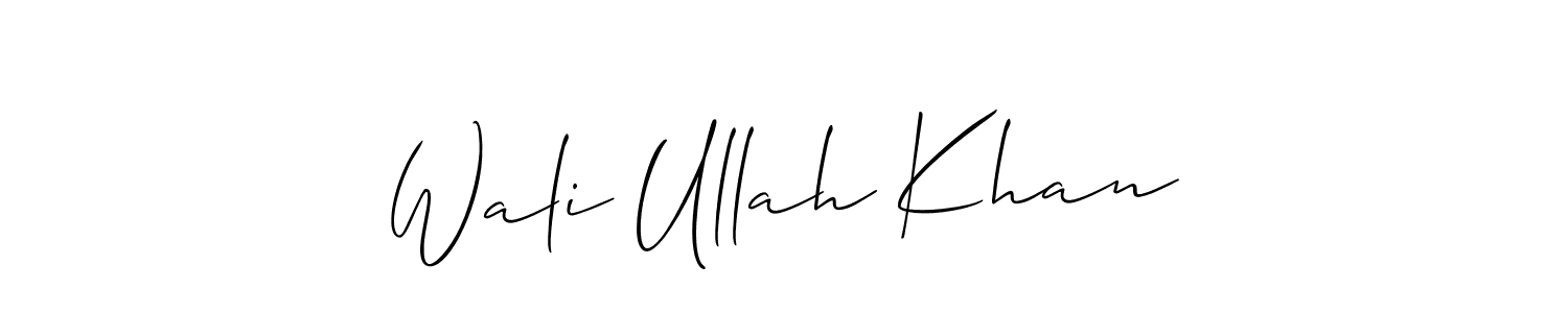 You should practise on your own different ways (Allison_Script) to write your name (Wali Ullah Khan) in signature. don't let someone else do it for you. Wali Ullah Khan signature style 2 images and pictures png