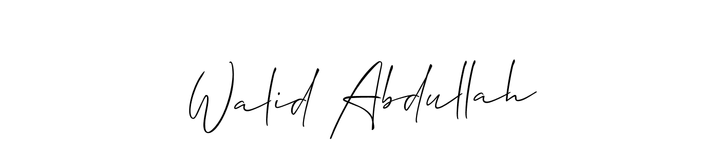 How to make Walid Abdullah name signature. Use Allison_Script style for creating short signs online. This is the latest handwritten sign. Walid Abdullah signature style 2 images and pictures png