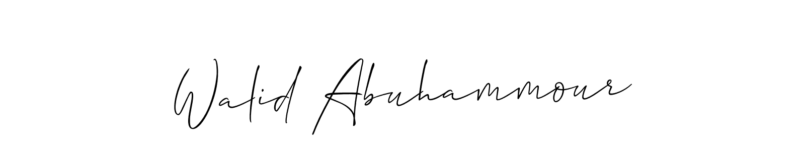 How to make Walid Abuhammour signature? Allison_Script is a professional autograph style. Create handwritten signature for Walid Abuhammour name. Walid Abuhammour signature style 2 images and pictures png