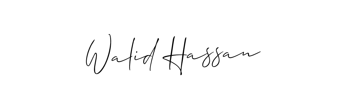 Design your own signature with our free online signature maker. With this signature software, you can create a handwritten (Allison_Script) signature for name Walid Hassan. Walid Hassan signature style 2 images and pictures png