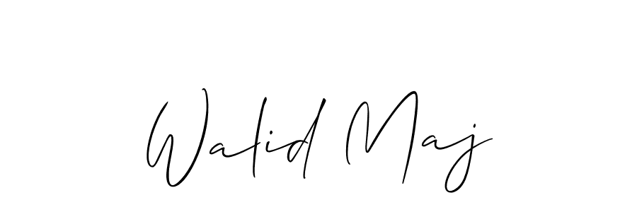 Create a beautiful signature design for name Walid Maj. With this signature (Allison_Script) fonts, you can make a handwritten signature for free. Walid Maj signature style 2 images and pictures png