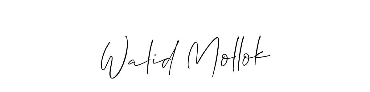 Best and Professional Signature Style for Walid Mollok. Allison_Script Best Signature Style Collection. Walid Mollok signature style 2 images and pictures png