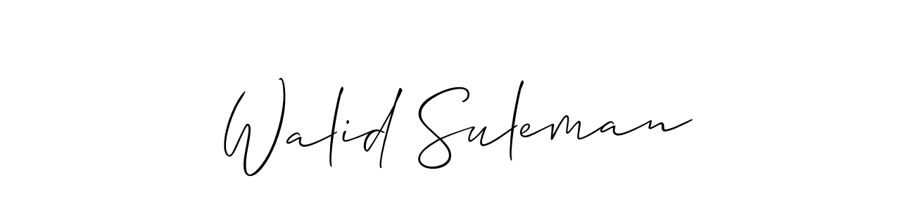 Make a beautiful signature design for name Walid Suleman. Use this online signature maker to create a handwritten signature for free. Walid Suleman signature style 2 images and pictures png