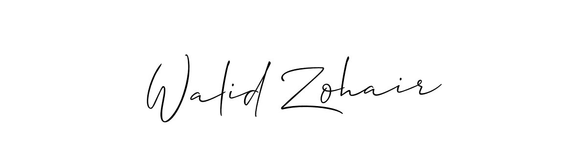 Walid Zohair stylish signature style. Best Handwritten Sign (Allison_Script) for my name. Handwritten Signature Collection Ideas for my name Walid Zohair. Walid Zohair signature style 2 images and pictures png