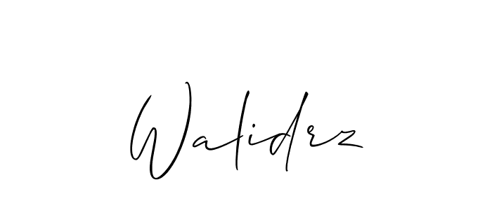 The best way (Allison_Script) to make a short signature is to pick only two or three words in your name. The name Walidrz include a total of six letters. For converting this name. Walidrz signature style 2 images and pictures png