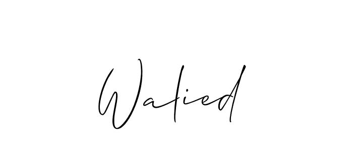 This is the best signature style for the Walied  name. Also you like these signature font (Allison_Script). Mix name signature. Walied  signature style 2 images and pictures png