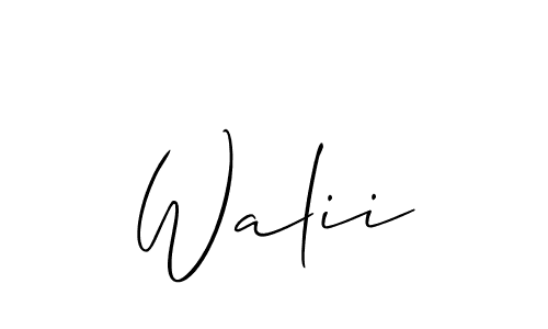 if you are searching for the best signature style for your name Walii. so please give up your signature search. here we have designed multiple signature styles  using Allison_Script. Walii signature style 2 images and pictures png