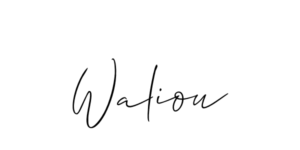 if you are searching for the best signature style for your name Waliou. so please give up your signature search. here we have designed multiple signature styles  using Allison_Script. Waliou signature style 2 images and pictures png