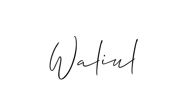 Make a beautiful signature design for name Waliul. Use this online signature maker to create a handwritten signature for free. Waliul signature style 2 images and pictures png