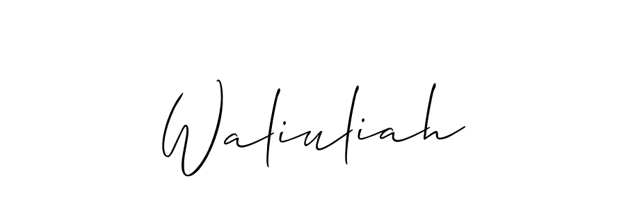 Here are the top 10 professional signature styles for the name Waliuliah. These are the best autograph styles you can use for your name. Waliuliah signature style 2 images and pictures png