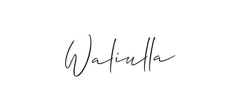 Similarly Allison_Script is the best handwritten signature design. Signature creator online .You can use it as an online autograph creator for name Waliulla. Waliulla signature style 2 images and pictures png