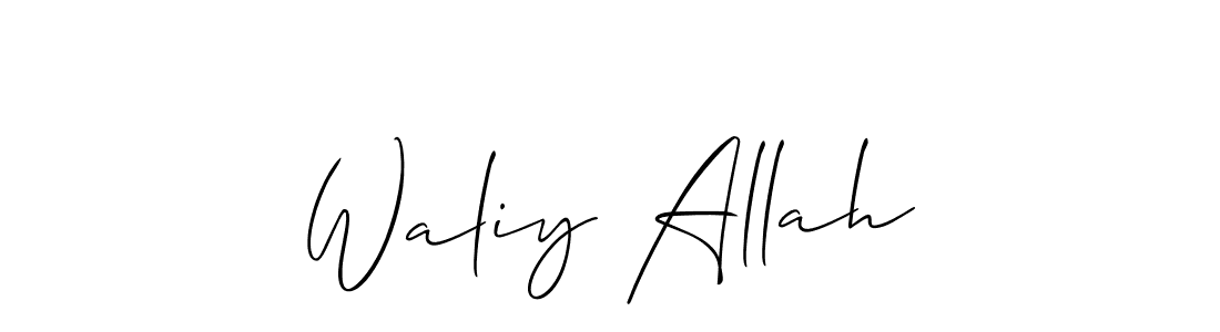 Also we have Waliy Allah name is the best signature style. Create professional handwritten signature collection using Allison_Script autograph style. Waliy Allah signature style 2 images and pictures png