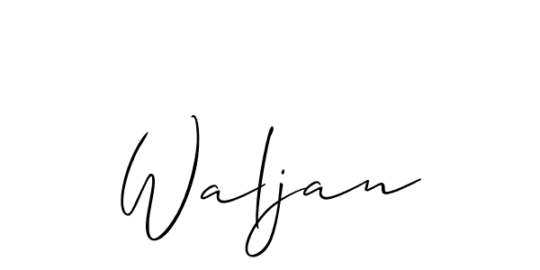 Make a beautiful signature design for name Waljan. Use this online signature maker to create a handwritten signature for free. Waljan signature style 2 images and pictures png