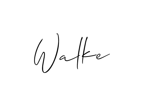 You should practise on your own different ways (Allison_Script) to write your name (Walke) in signature. don't let someone else do it for you. Walke signature style 2 images and pictures png