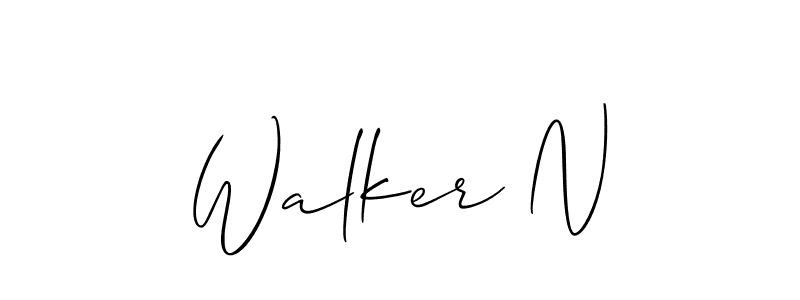 Make a beautiful signature design for name Walker N. With this signature (Allison_Script) style, you can create a handwritten signature for free. Walker N signature style 2 images and pictures png