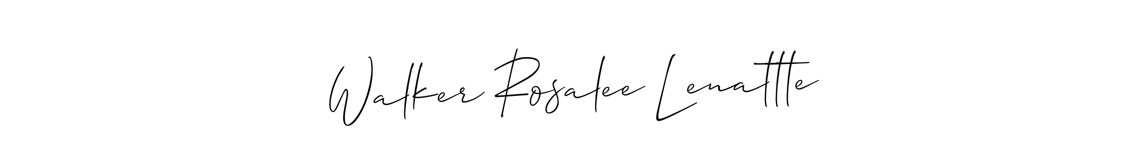 It looks lik you need a new signature style for name Walker Rosalee Lenattte. Design unique handwritten (Allison_Script) signature with our free signature maker in just a few clicks. Walker Rosalee Lenattte signature style 2 images and pictures png