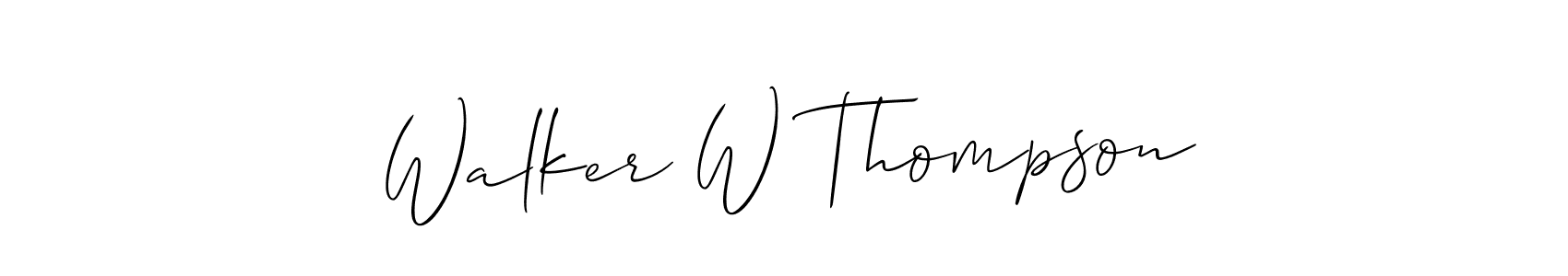 Walker W Thompson stylish signature style. Best Handwritten Sign (Allison_Script) for my name. Handwritten Signature Collection Ideas for my name Walker W Thompson. Walker W Thompson signature style 2 images and pictures png