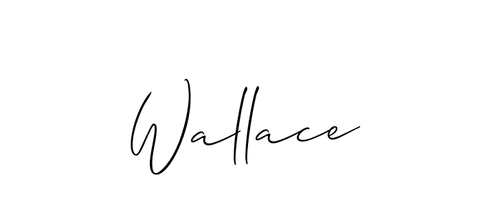 Use a signature maker to create a handwritten signature online. With this signature software, you can design (Allison_Script) your own signature for name Wallace. Wallace signature style 2 images and pictures png