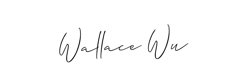 Make a beautiful signature design for name Wallace Wu. With this signature (Allison_Script) style, you can create a handwritten signature for free. Wallace Wu signature style 2 images and pictures png