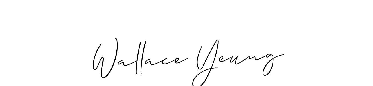 Make a beautiful signature design for name Wallace Yeung. With this signature (Allison_Script) style, you can create a handwritten signature for free. Wallace Yeung signature style 2 images and pictures png