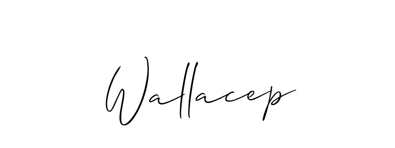 How to make Wallacep signature? Allison_Script is a professional autograph style. Create handwritten signature for Wallacep name. Wallacep signature style 2 images and pictures png