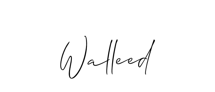 Make a beautiful signature design for name Walleed. Use this online signature maker to create a handwritten signature for free. Walleed signature style 2 images and pictures png