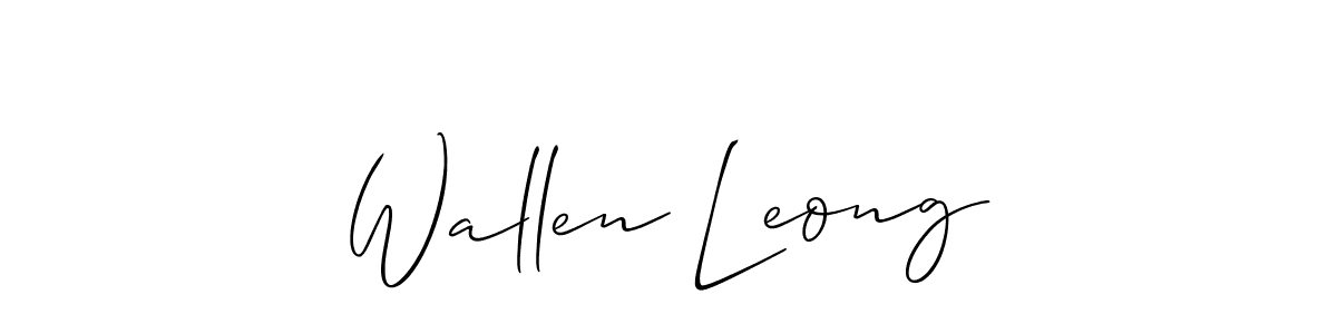 You should practise on your own different ways (Allison_Script) to write your name (Wallen Leong) in signature. don't let someone else do it for you. Wallen Leong signature style 2 images and pictures png