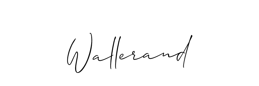 How to make Wallerand name signature. Use Allison_Script style for creating short signs online. This is the latest handwritten sign. Wallerand signature style 2 images and pictures png