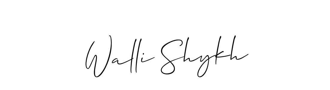 How to make Walli Shykh signature? Allison_Script is a professional autograph style. Create handwritten signature for Walli Shykh name. Walli Shykh signature style 2 images and pictures png
