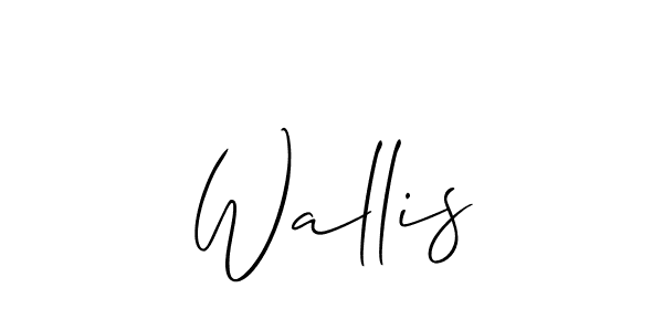 The best way (Allison_Script) to make a short signature is to pick only two or three words in your name. The name Wallis include a total of six letters. For converting this name. Wallis signature style 2 images and pictures png