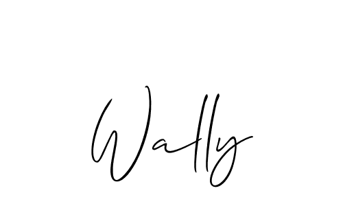 Create a beautiful signature design for name Wally. With this signature (Allison_Script) fonts, you can make a handwritten signature for free. Wally signature style 2 images and pictures png